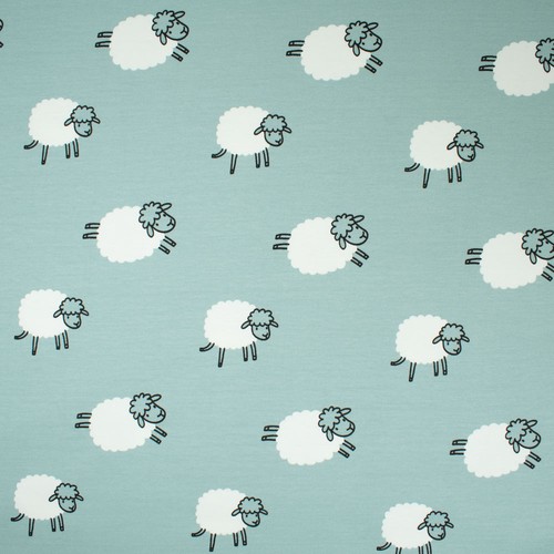 French terry schafe mint swaet - french,