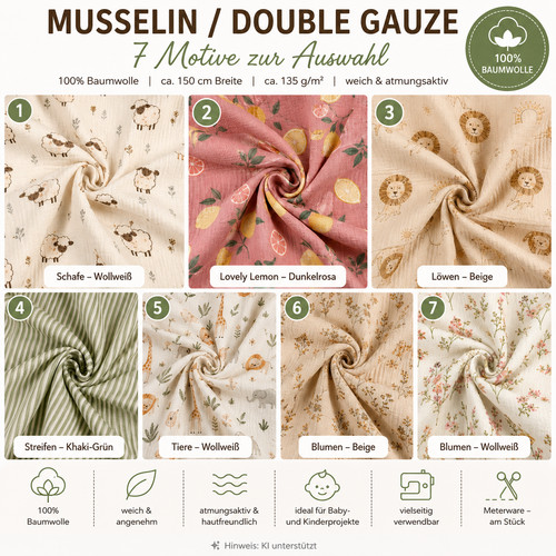 Musselin stoff double - stoff, gauze